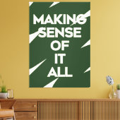 Bold Typography Poster Dark Green Quote Print キャンバスプリント (インサイチュ (リビング))