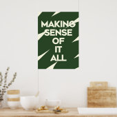 Bold Typography Poster Dark Green Quote Print ポスター (キッチン)