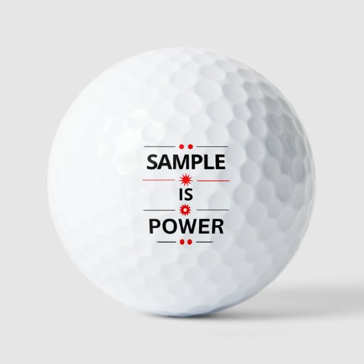 Bold Typography Quote  ゴルフボール (正面)