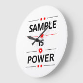 Bold Typography Quote  ラージ壁時計 (傾斜)