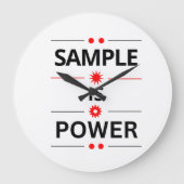 Bold Typography Quote  ラージ壁時計 (正面)