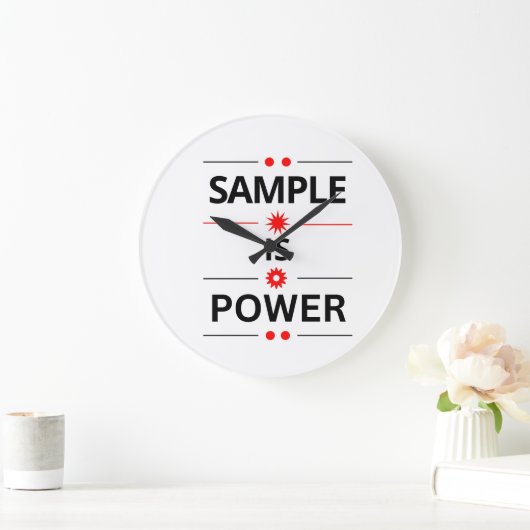 Bold Typography Quote  ラージ壁時計 (ホーム)