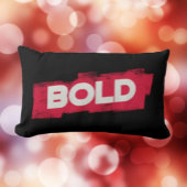 BOLD Typography Throw Pillow – Red and White ランバークッション