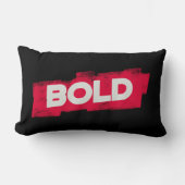 BOLD Typography Throw Pillow – Red and White ランバークッション (正面)