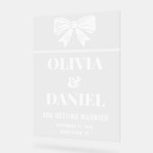 Bold Typography Wedding Entrance アクリルサイン (傾斜)