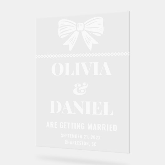 Bold Typography Wedding Entrance アクリルサイン (傾斜)