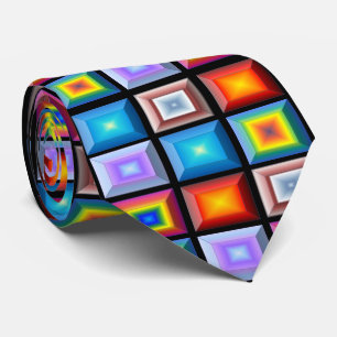 Bold Unusual Contemporary Abstract Geometric ネクタイ