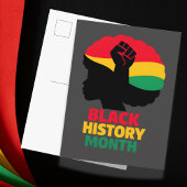 Bold Vibrant Pan African Silhouette Afro Woman  ポストカード