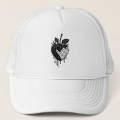 Bold Vibrant Strawberry Digital Artwork Design キャップ (正面)