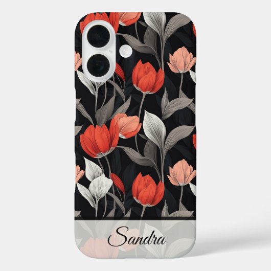 Bold Wedding Favors Tulip Name Case-Mate iPhoneケース (裏面)