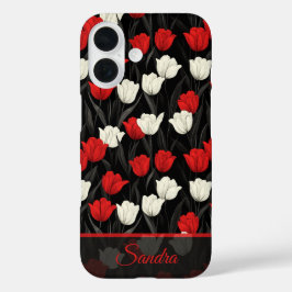 Bold Wedding Gift Tulip Flower Name iPhone 16ケース