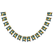 Bold White Bunny and Citrus Easter Bunting Banner バンティングフラッグ (全)