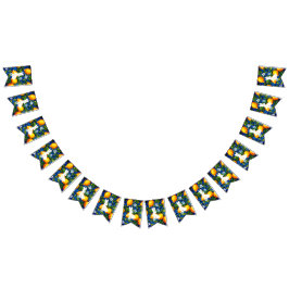 Bold White Bunny and Citrus Easter Bunting Banner バンティングフラッグ