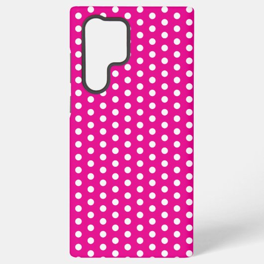 Bold White Polka Dots on Hot Pink Samsung Galaxyケース (裏面)