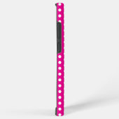 Bold White Polka Dots on Hot Pink Samsung Galaxyケース (右側面)