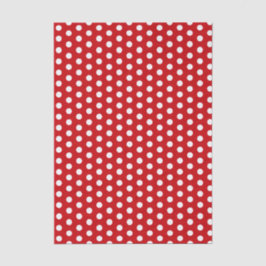 Bold White Polka Dots on Red 薄葉紙