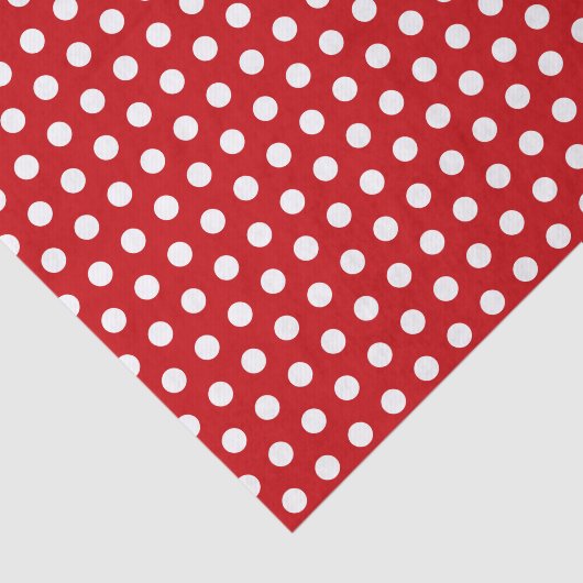 Bold White Polka Dots on Red 薄葉紙 (詳細)