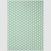 Bold White Polka Dots on Sage Green  薄葉紙 (正面)