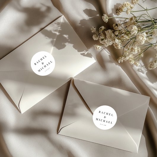 Bold  White Wedding ラウンドシール