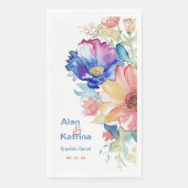 Bold Wildflower Long Dinner Napkin | Boho Floral  (正面)