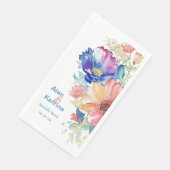 Bold Wildflower Long Dinner Napkin | Boho Floral (コーナー)