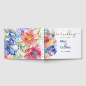 Bold Wildflower Wedding Guest Book | Boho Floral ゲストブック (全面)