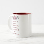 Bold Woman Mug "Oh Crap She Is Up" ツートーンマグカップ (正面左)
