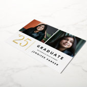 Bold Year 2 フォト 卒業 箔招待状 (回転した状態)