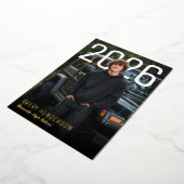 Bold Year Photo Graduation 箔招待状 (回転した状態)
