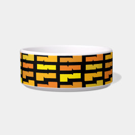 Bold Yellow and Orange Electric City Cool Pattern ボウル