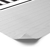 Bold Yellow & Black Geometric Art Deco Design ポスター (角)