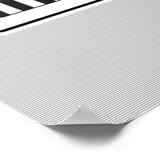 Bold Yellow & Black Geometric Art Deco Design ポスター (角)