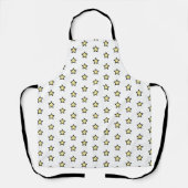 Bold Yellow Star Pattern Graphic Design エプロン (正面)