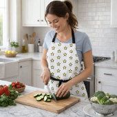 Bold Yellow Star Pattern Graphic Design エプロン