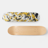 Bold Yellow Urban Camo Skateboard スケートボード (横)
