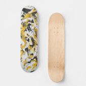 Bold Yellow Urban Camo Skateboard スケートボード (正面)