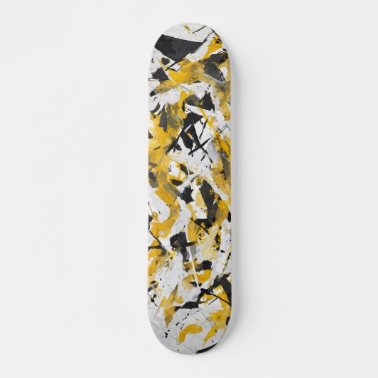 Bold Yellow Urban Camo Skateboard スケートボード (正面)