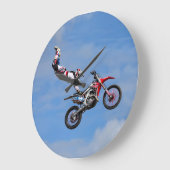 BolddogのヒースFMXの表示チーム ラージ壁時計 (傾斜)