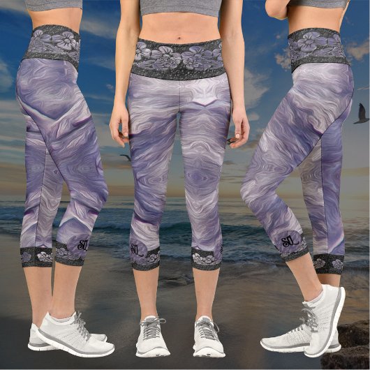 Bolder Stone & Flowers 821 カプリレギンス