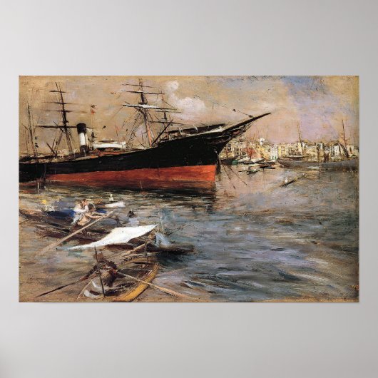 Boldini - サンマルコ盆地の船 1899年 ポスター (正面)