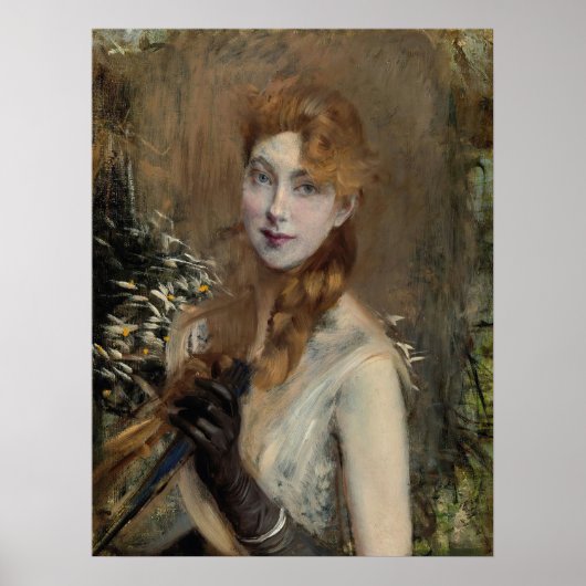 Boldini - ブロンドの三つ編み 1885 ポスター (正面)
