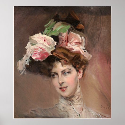 Boldini - ベアトリーチェ・ディ・ビランド伯爵夫人 1901 ポスター (正面)