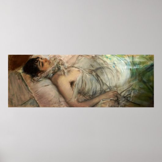 Boldini - ラスティ伯爵夫人横たわる ポスター (正面)