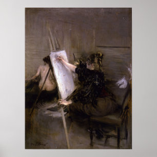 Boldini – 彼女のスタジオ優れたでアーティストのルース… ポスター