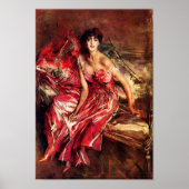 Boldini Lady in Red Poster ポスター (正面)