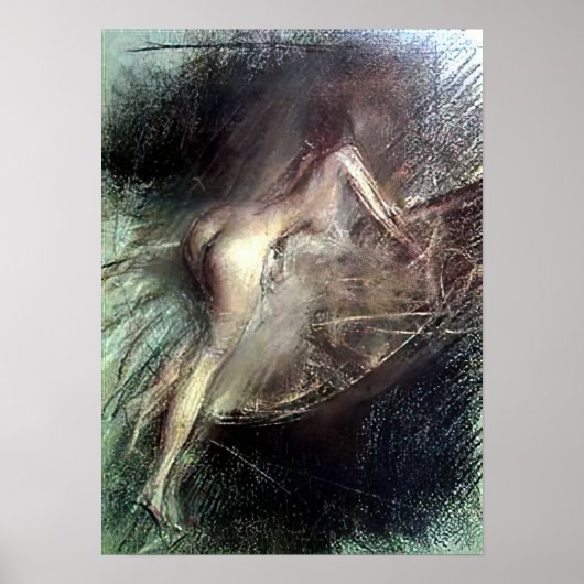 Boldini - Young Lady Entering Bath ポスター (正面)
