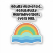 Boldly Authentic Beautifully Neurodivergent シール (正面)