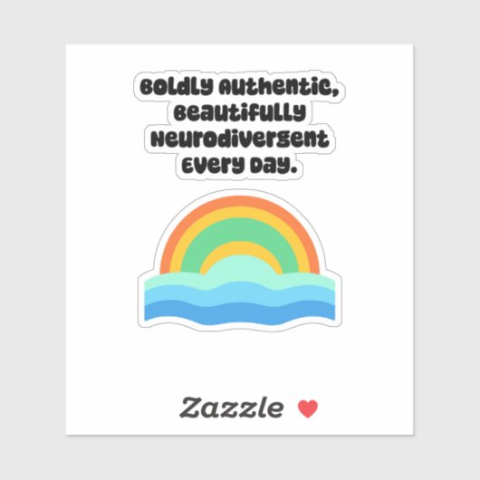 Boldly Authentic Beautifully Neurodivergent シール (シート)