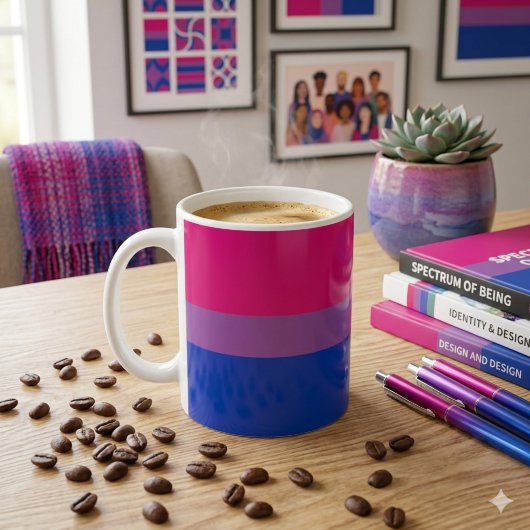 Boldly Bi: バイセクシャル・プライド コーヒーマグカップ