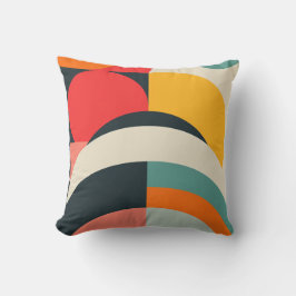 Boldly-colored geometric shapes  クッション
